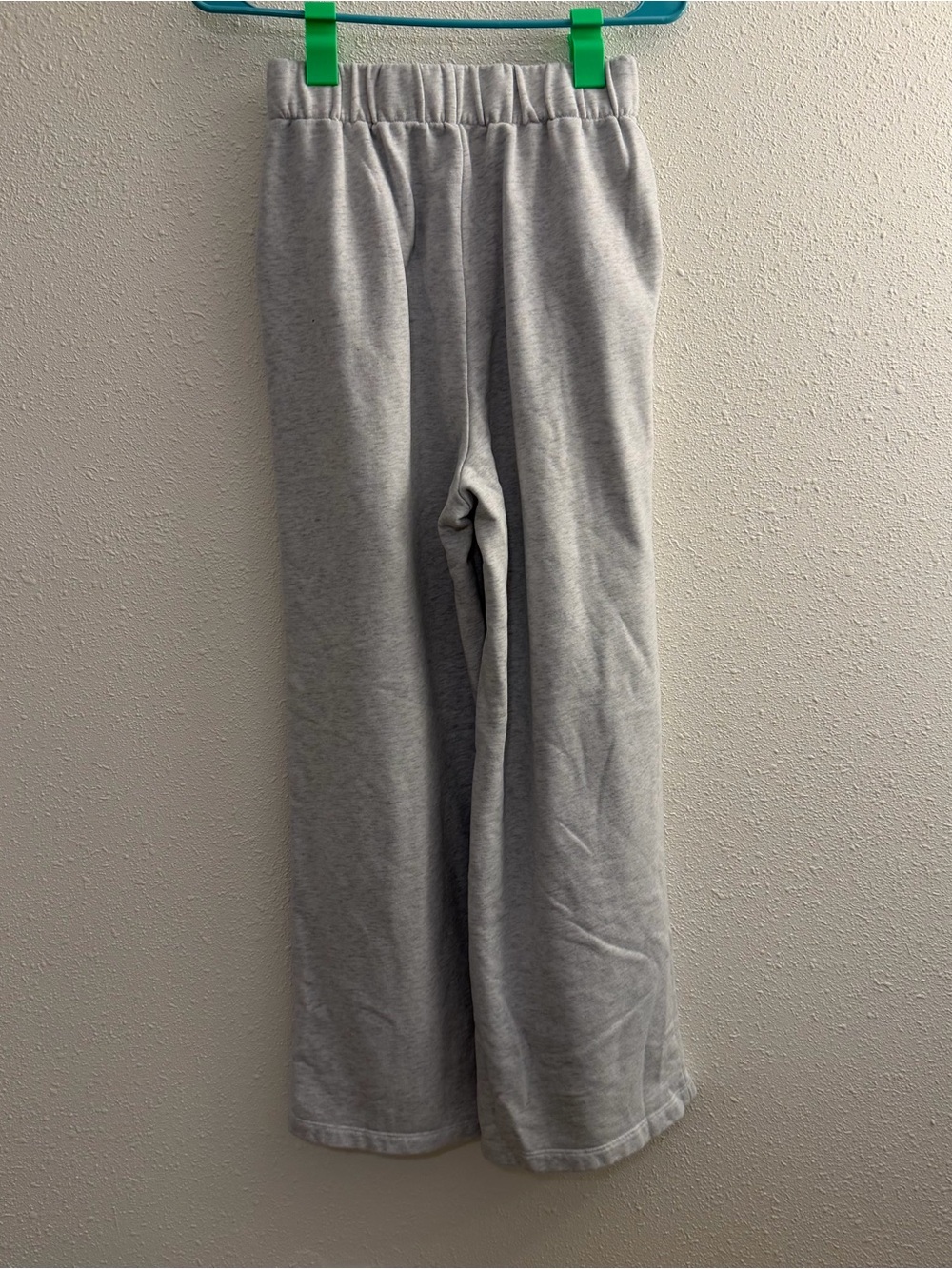 Light Gray Wide Leg Knit Sweatpants - Picture 3 of 4
